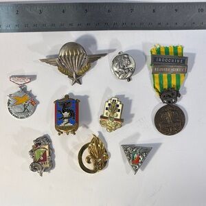 Vintage French Military Badge Collection Vietnam 1st Indochina War